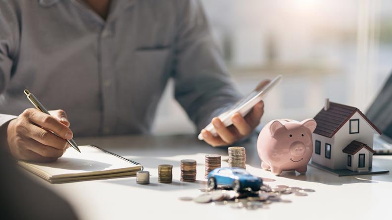 man with money and savings