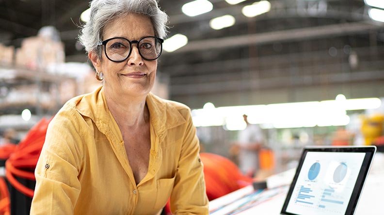woman reviewing finances