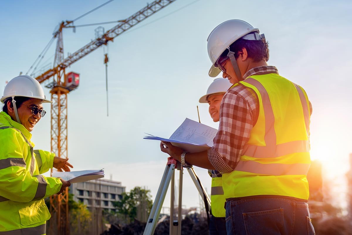 construction workers on site