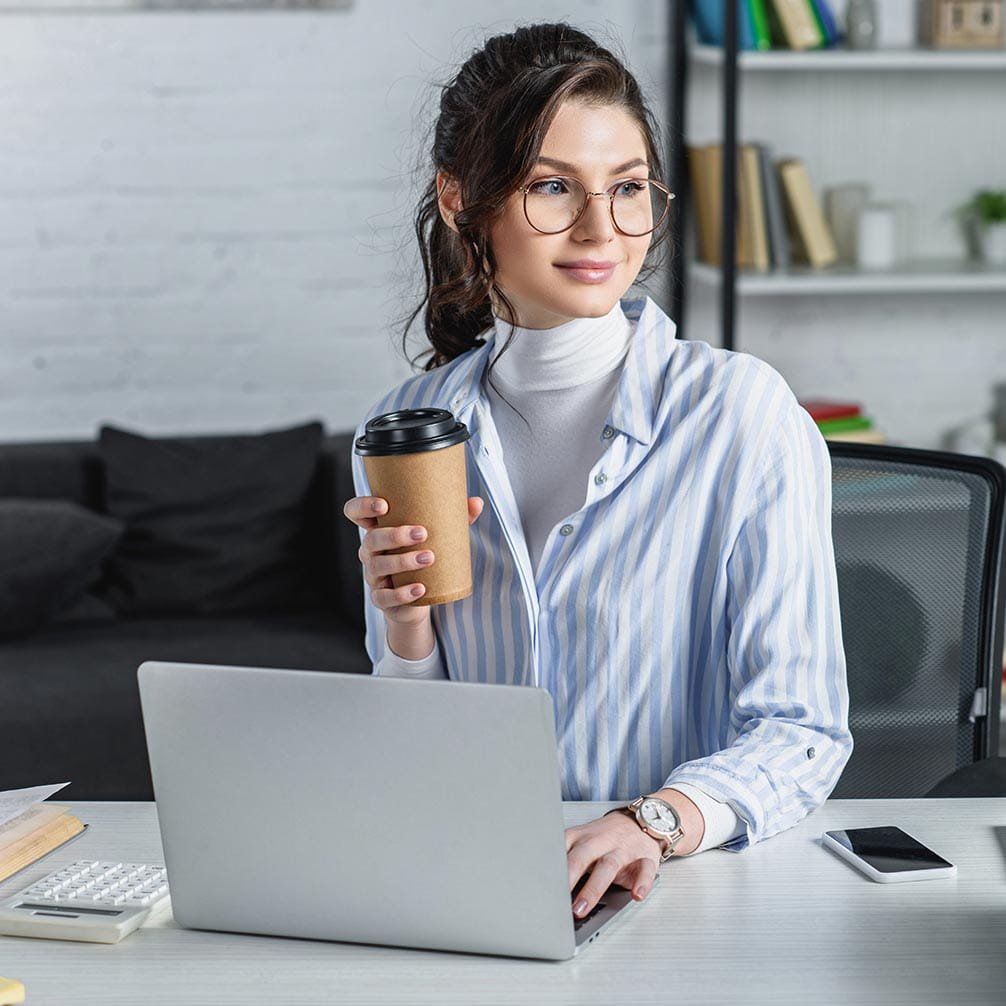 woman with coffee